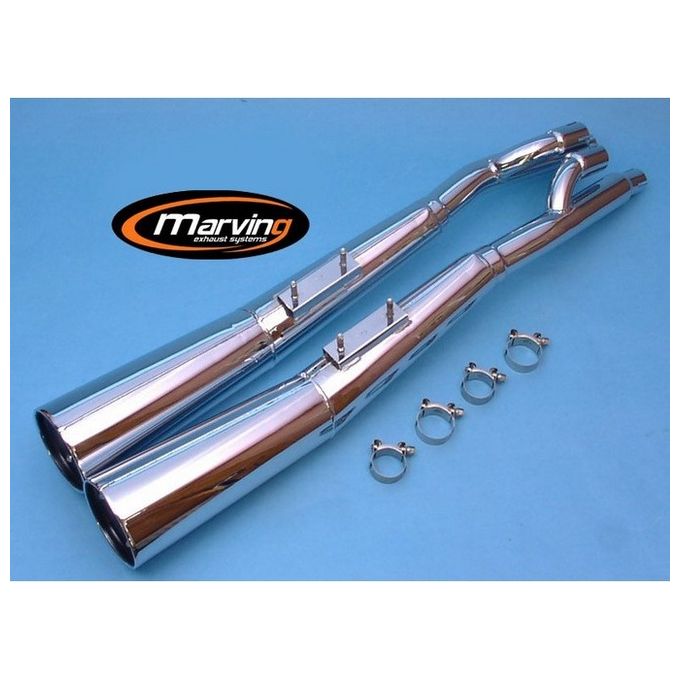 Marving Silenziatore Master GSX 550 E Cromati Omologati - Coppia