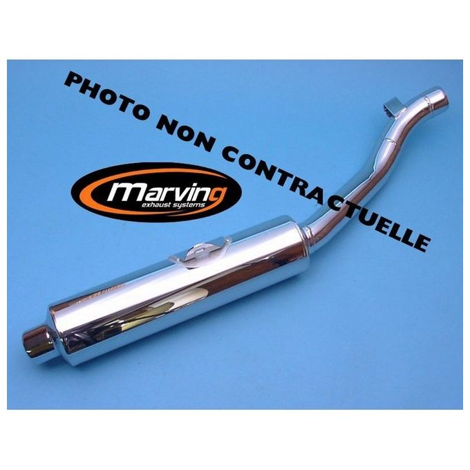 Marving Silenziatore Rotondo GSX-R 750 W 1992/1994 Diametro 114 Cromato Omologato
