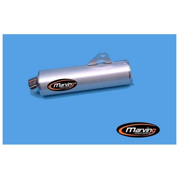 Marving Silenziatore Rotondo RF 600 R 1996 Diametro 104 Cromato Rivestimento Alluminio Omologato
