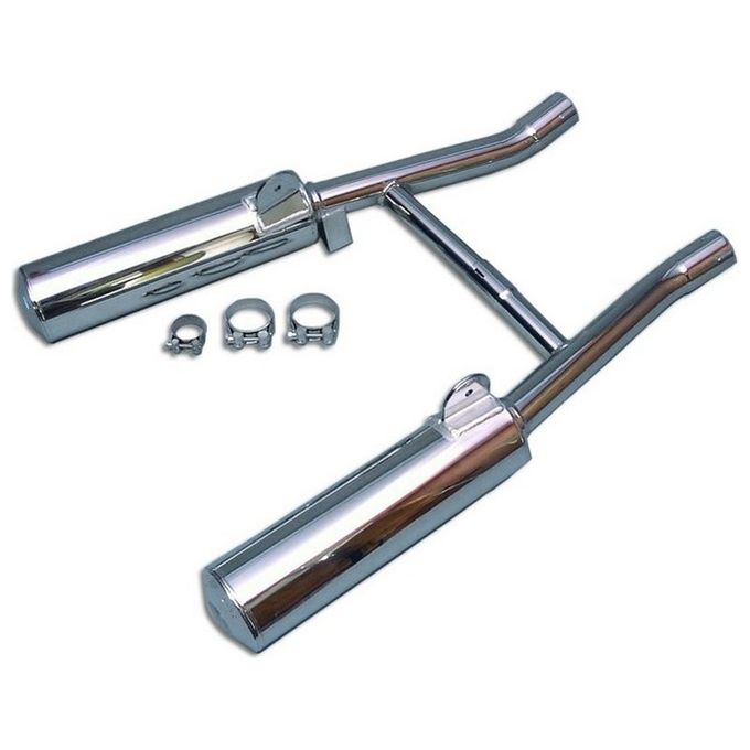 Marving Silenziatore Rotondo VX 800 Diametro 100 Cromati Omologati - Coppia