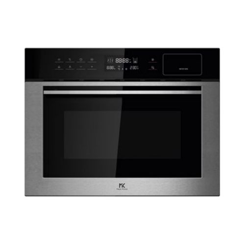 MKO 45348CS-PR XS/BK - Forno da incasso combinato vapore, 34 L, Classe A, 7 funzioni, Touch, Inox e vetro nero