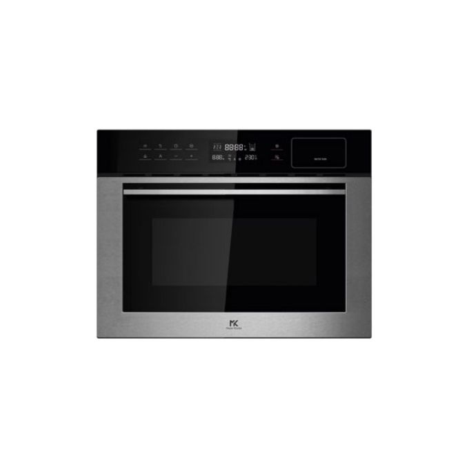 Image of Master Kitchen MKO 45348CS-PR XS-BK - Forno da incasso combinato vapore, 34 L, Classe A, 7 funzioni, Touch, Inox e vetro nero