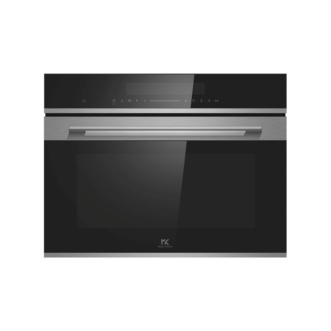 Master Kitchen MKO 45509-ED BK - Forno da incasso multifunzione, 50 L, Classe A, 11 funzioni, LED Touch, Nero vetro