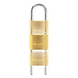 Master Lock 1950EURDCC Lucchetto a Chiavi in Ottone Massiccio e Archetto Regolabile da 7 a 15.5cm Oro 15.5x5x1.4cm
