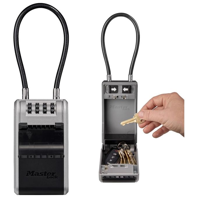 Master Lock 5482EURD Key Cassetta Portachiavi con Design Innovativo