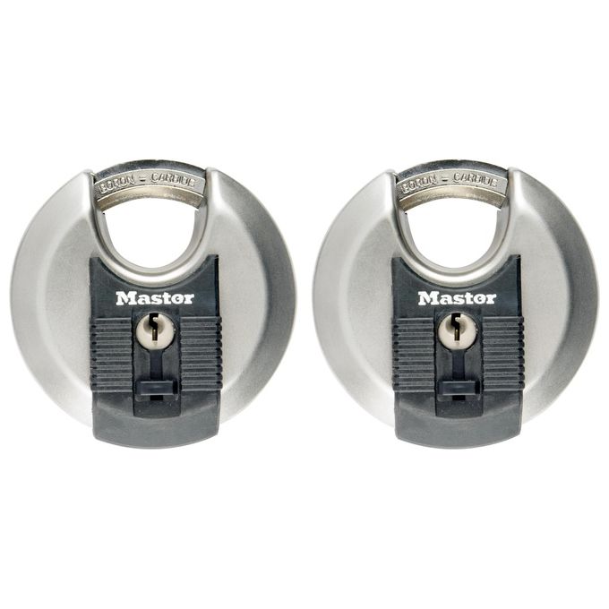 Master Lock Padlock 2-Disc Stainless Steel 70mm