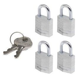Master Lock Padlock 9120EURQNOPCC Mini Lucchetto con Chiave 4 Pezzi