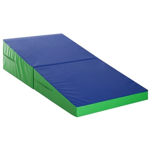 Materassino pieghevole da fitness ginnastica artistica Blu verde 180x90x40cm