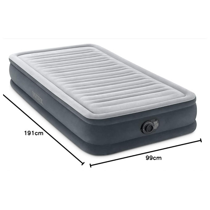 Intex Materasso Casa Singolo Dura Beam Tecnologia Fiber-Tech Con Pompa Elettrica