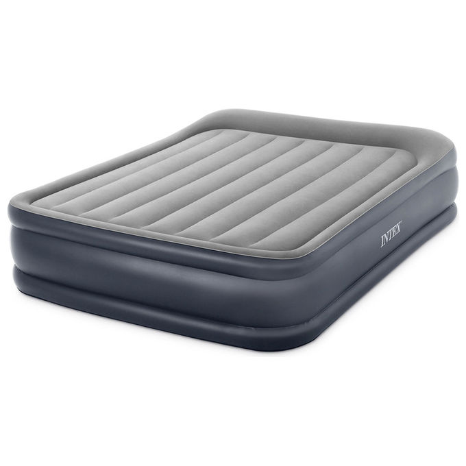 Image of Intex 64136ND Materasso Dura-Beam Pillow Rest Deluxe Matrimoniale Bicolore con Pompa Elettrica Incorporata 152x203x42 cm
