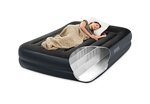 Intex 64146 Materasso Singolo Dura-Beam – 99x191x25 Cm – Con Pompa Elettrica Incorporata – Portata 136 Kg