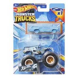 Automodello Hot Wheels Set Monster Truck Distruggi e Schianta