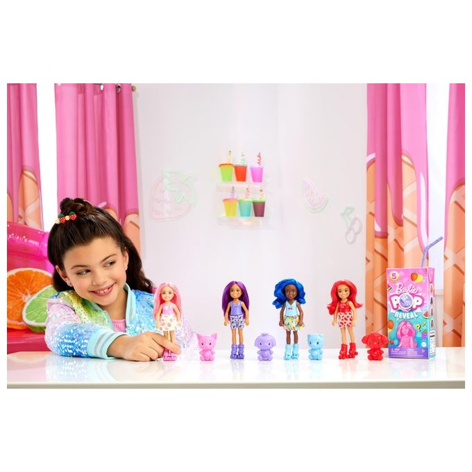 Image of Mattel Bambola Barbie Pop Reveal Chelsea Serie Succhi di Frutta