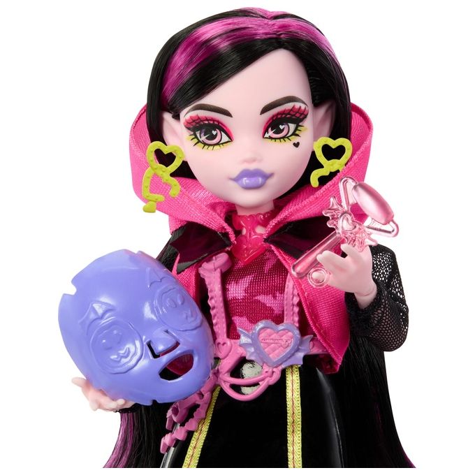 Mattel Bambola Monster High Draculaura Segreti da Brivido Neon Frights