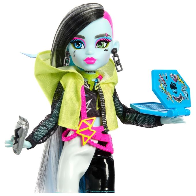 Mattel Bambola Monster High Clawdeen Frankie Stein Segreti da Brivido Neon Frights