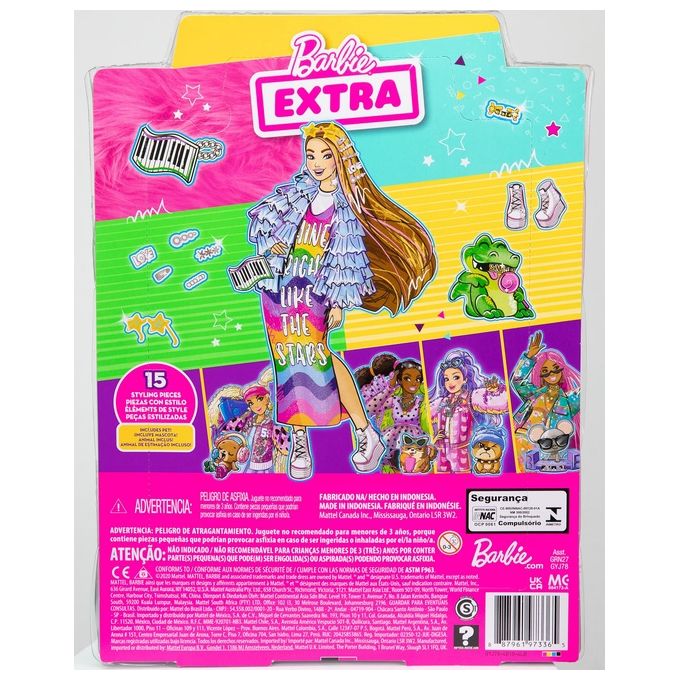 Poupée Barbie Chevelure arc-en-ciel MATTEL : la boîte avec accessoires à Prix