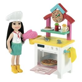 Mattel Barbie Playset Pizzeria con Bambola Chelsea Bruna