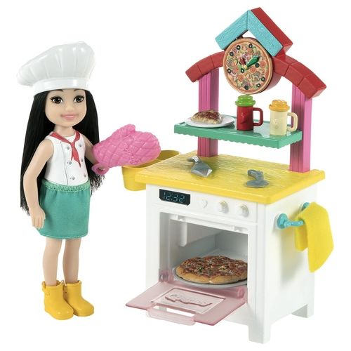 Mattel Barbie Playset Pizzeria con Bambola Chelsea Bruna