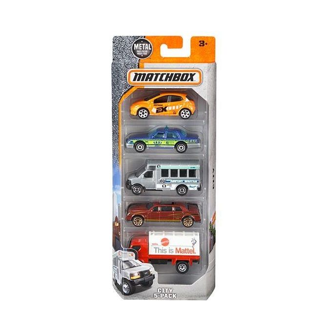 Mattel Matchbox  Dino Adventure Vehicles Confezione 5 Veicoli