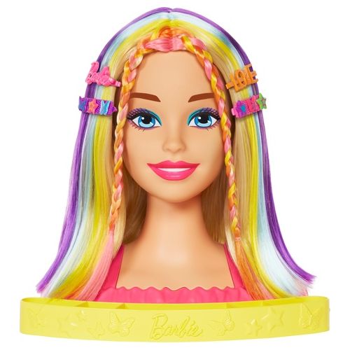 Mattel Playset Barbie Super Chioma Hairstyle Capelli Arcobaleno