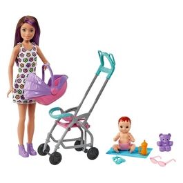 Set Bambola Barbie Babysitter con Skipper Assortito