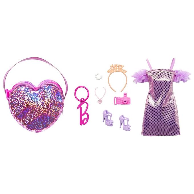 Image of Mattel Vestitini Bambola Barbie Abiti e Borsette Assortito