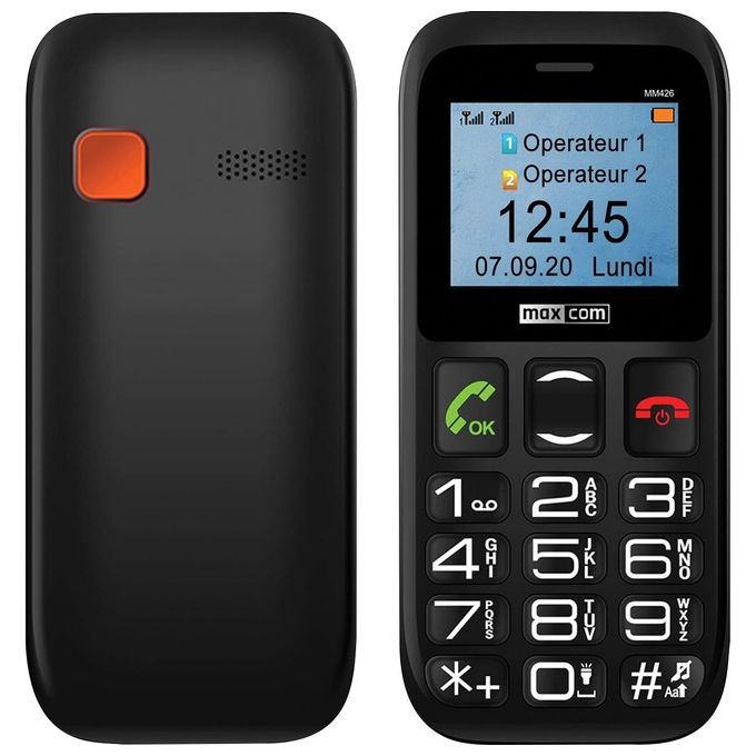Maxcom Comfort MM426 1.77'' Telefono per Anziani con tasto SOS Nero 