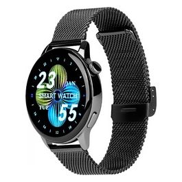 FW58 Vanad Pro 1.3'' Amoled Sport Salute Notifiche Metal Bracelet+Silicon Strap Nero