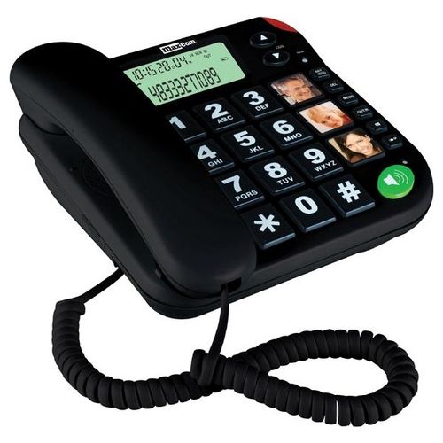Maxcom KXT480CZ Telefono Analogico Identificatore di Chiamata Nero