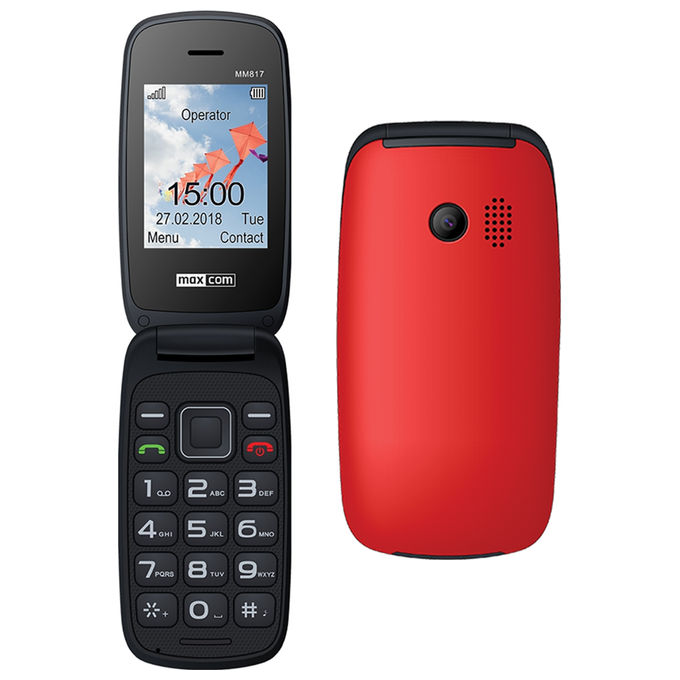 Maxcom MM817 2.4" 78gr Nero/Rosso Telefono per Anziani