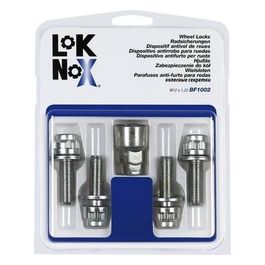 Bulloni antifurto cerchi auto piatti con rondella, kit 4 pz - Lok Nox - D010-D020