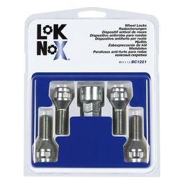 Bulloni antifurto cerchi auto conici, kit 4 pz - Lok Nox - A130