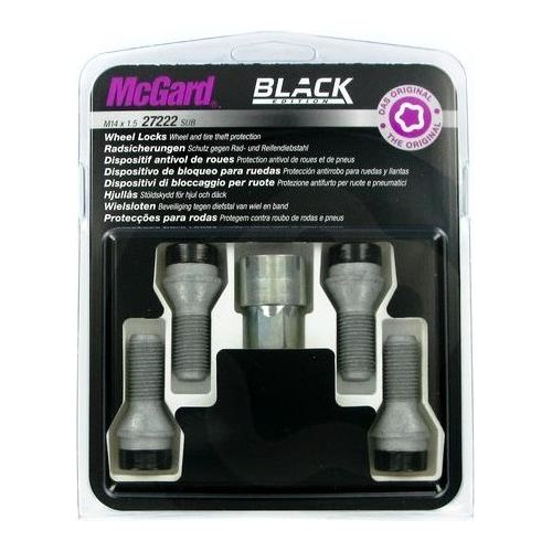 McGard Bulloni antifurto cerchi auto conici, kit 4 pz - Black Edition - A280