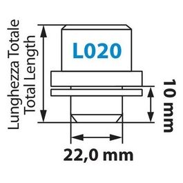 Dadi antifurto cerchi auto piatti, kit 4 pz - Original - L020