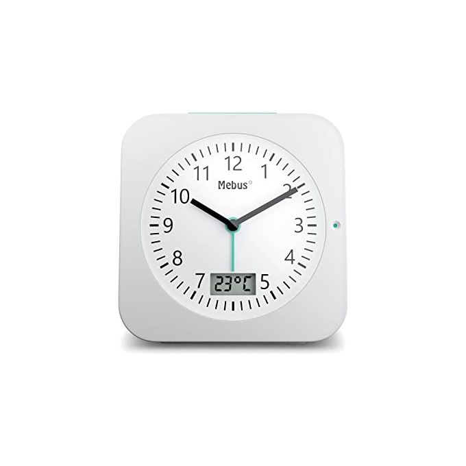 Mebus 25610 Sveglia Radiocontrollata Analogica Bianco