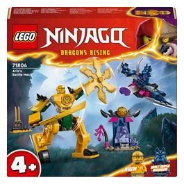 LEGO NINJAGO 71804 Mech da Battaglia di Arin, Giochi per Bambini 4+, Action Figure Giocattolo da Costruire con Starter Brick