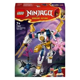 LEGO NINJAGO 71807 Mech Elemento Tech di Sora, Giochi per Bambini 7+ Anni, Action Figure Snodabile e 2 Minifigure, Regalo Ninja