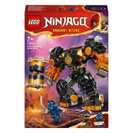 NINJAGO 71806 Mech Elemento di Terra di Cole, Giochi per Bambini da 7+, Action Figure Personalizzabile con 2 Minifigure