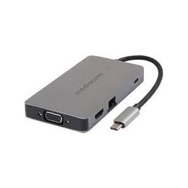 Mediacom MD-C318 Docking Station Usb-C a Hdmi 2 Porte Vga Rj45