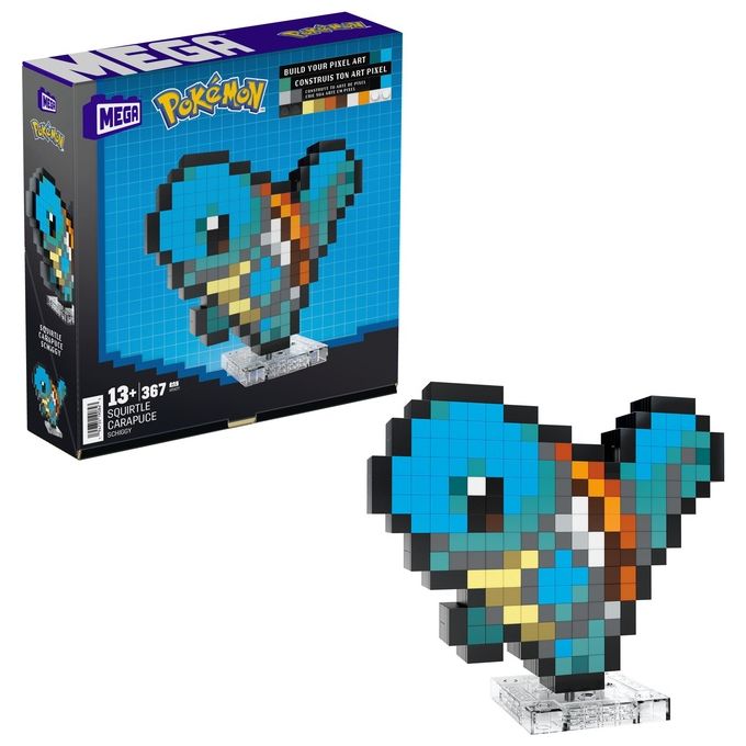 Image of Mega Bloks Pixel Art Squirtle Pokemon