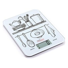 Melchioni Glass Bilancia Ultrasottile Piatto in Vetro Portata Max 10Kg