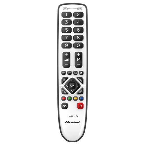 Meliconi Gumbody Pratico 2 Telecomando IR Wireless TV Set-Top Box TV Pulsanti