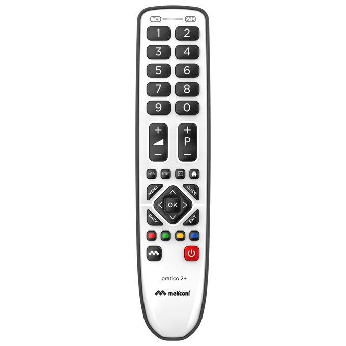 Image of Meliconi Gumbody Pratico 2 Telecomando IR Wireless TV Set-Top Box TV Pulsanti