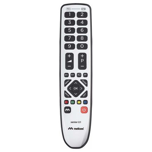 Meliconi Gumbody Senior 2.1 Telecomando Universale 2 in 1 Ideale per Smart Tv e Decoder