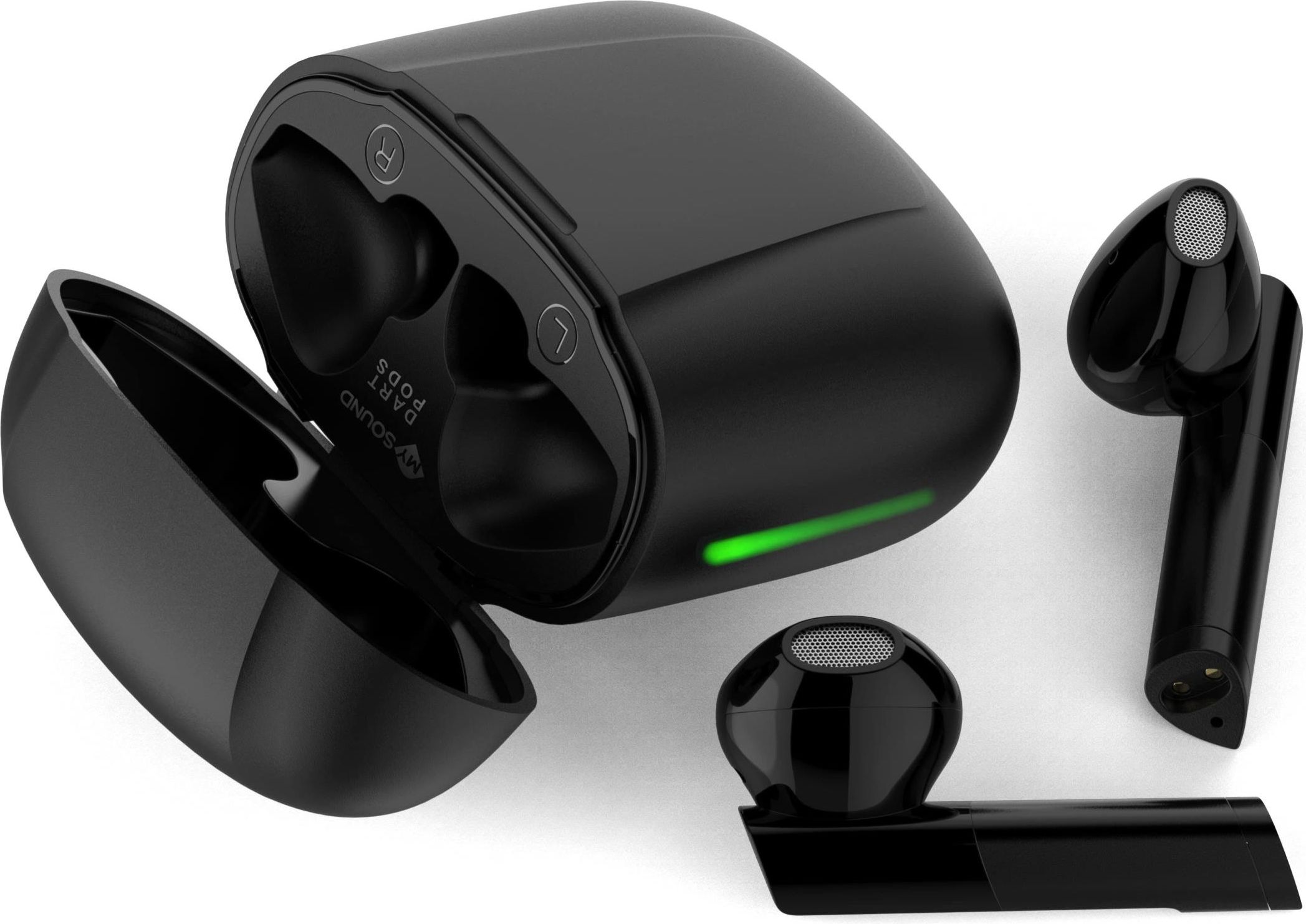 Meliconi Mysound Dart Pods Auricolari True Wireless Bluetooth 5.3 Nero con LED