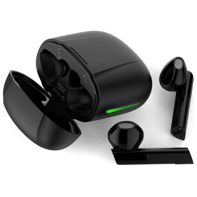 Image of Meliconi Mysound Dart Pods Auricolari True Wireless Bluetooth 5.3 Nero con LED