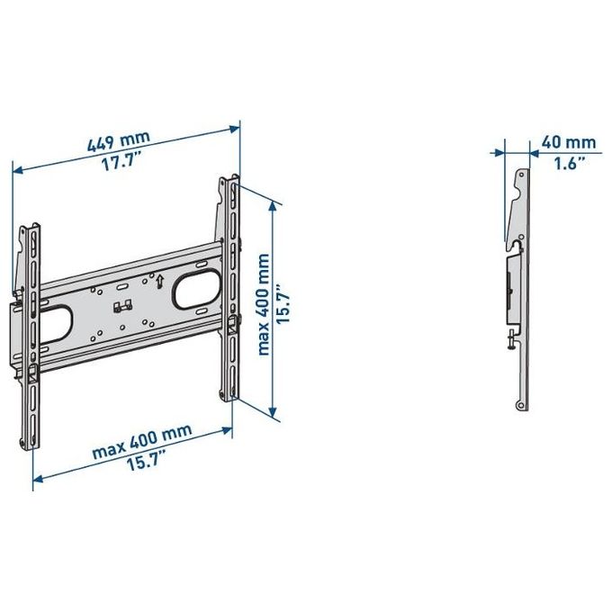 Meliconi Slimstyle 400 F supporto Tv da 32-50 massimo 60kg