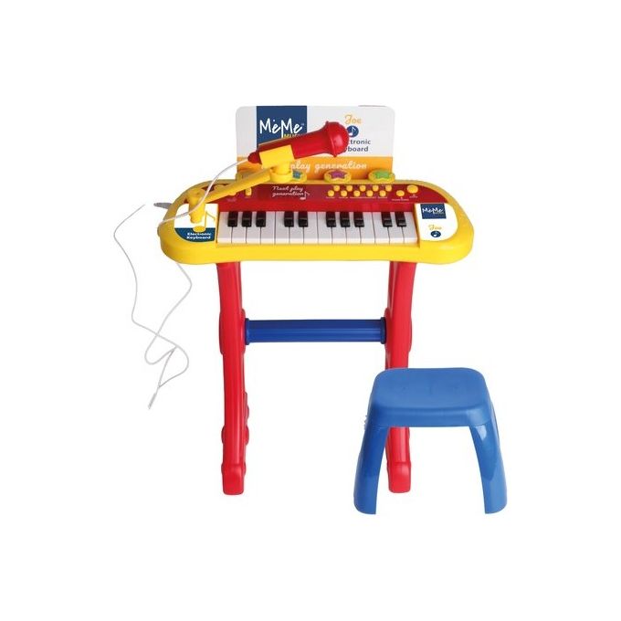 Meme Music Pianola Joe 24 Tasti con Sgabello e Microfono