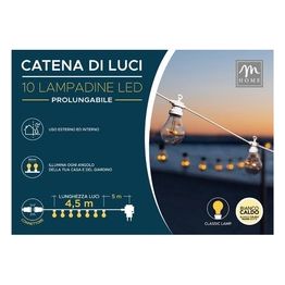 Mercury Filo Luci Led D.5 cm Prolungabile Nero