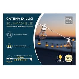 Filo Luci Led D.6 cm Prolungabile Nero